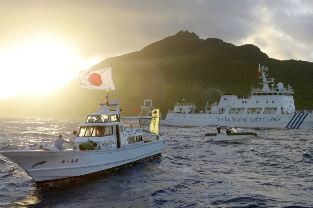 Chinese and Japanese vessels near the East China Sea islands known as the Diaoyus in China and the Senkakus in Japan. Photo: Kyodo