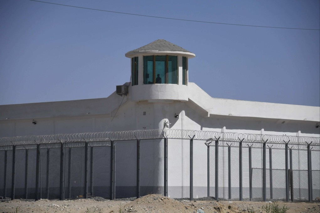 A watchtower is seen in May 2019 at a high-security facility in Xinjiang near what is believed to be a re-education camp where mostly people from Muslim ethnic minorities are detained. Photo: AFP