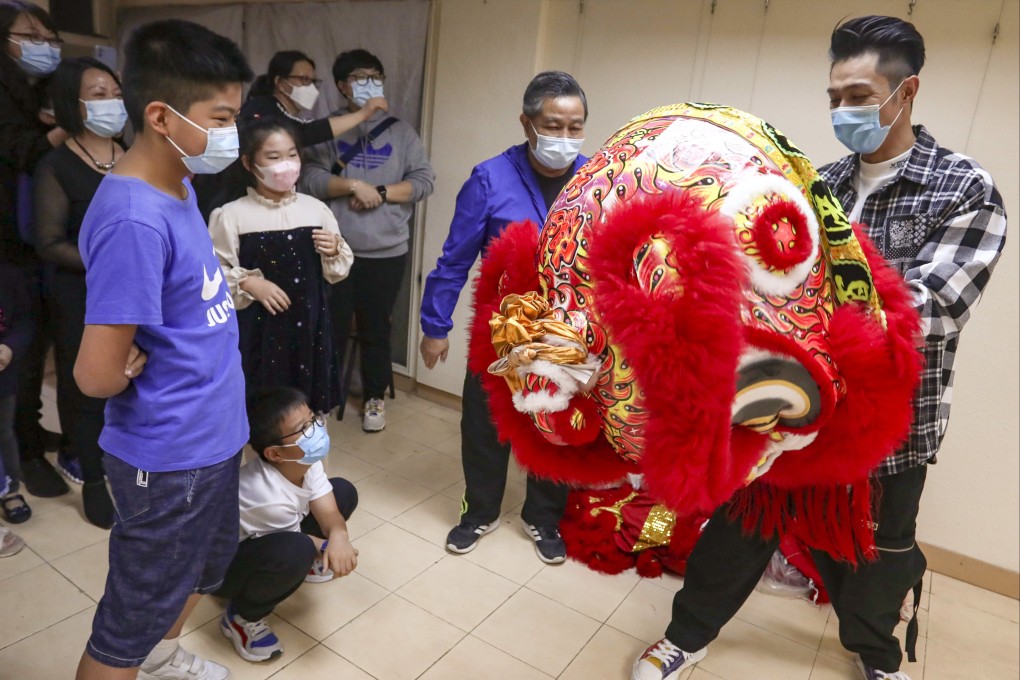 The lion dance workshop was organised thanks to the support of Operation Santa Claus. Photo: Jonathan Wong