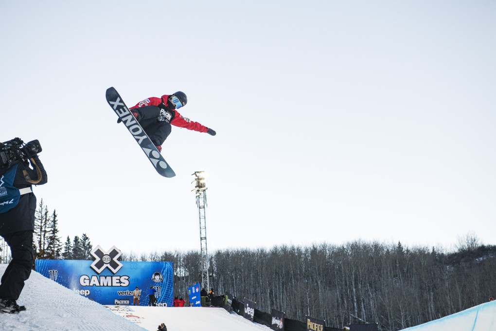 Japan’s Sena Tomita airs out of the superpipe during the women’s finals at the Winter X Games. Photo: AP