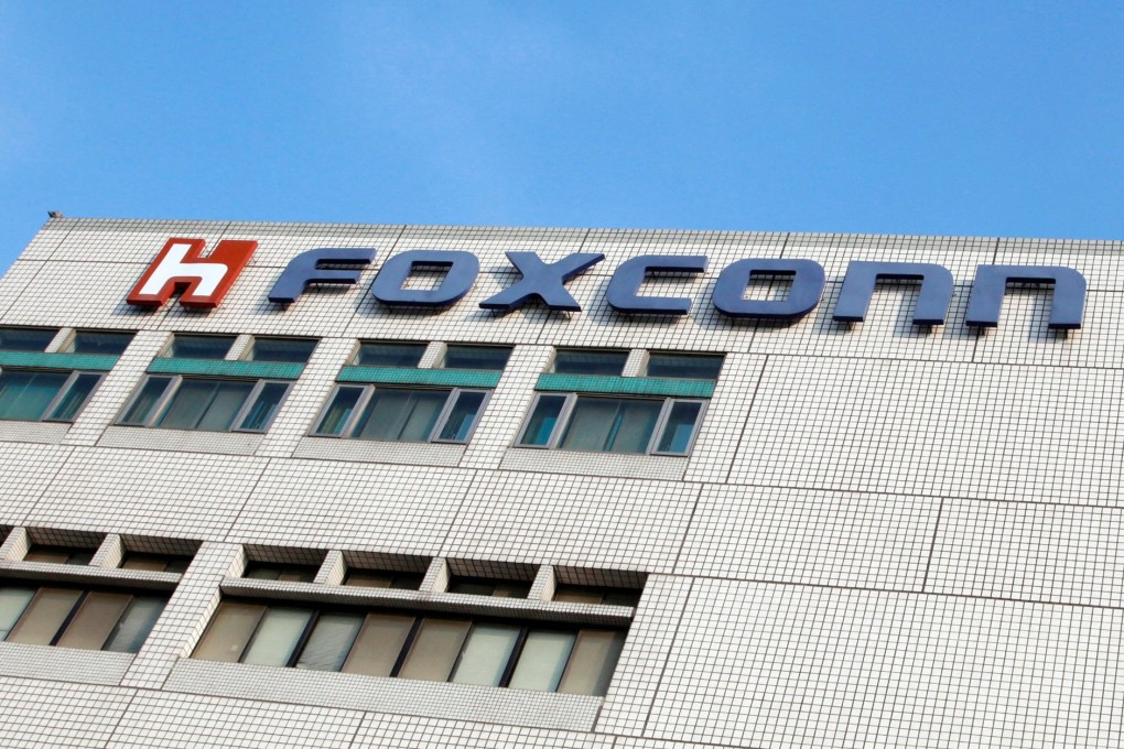 The Foxconn logo seen at the company’s headquarters in New Taipei City, Taiwan, on May 25, 2010. Photo: Reuters