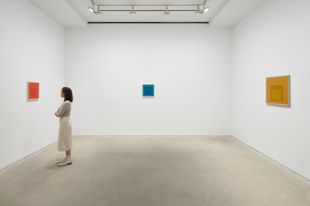 “Josef Albers: Primary Colors”, an exhibition at the David Zwirner Hong Kong gallery, runs until March and is a showcase of the German-born artist’s peculiar obsession with painting coloured squares. Photo: David Zwirner