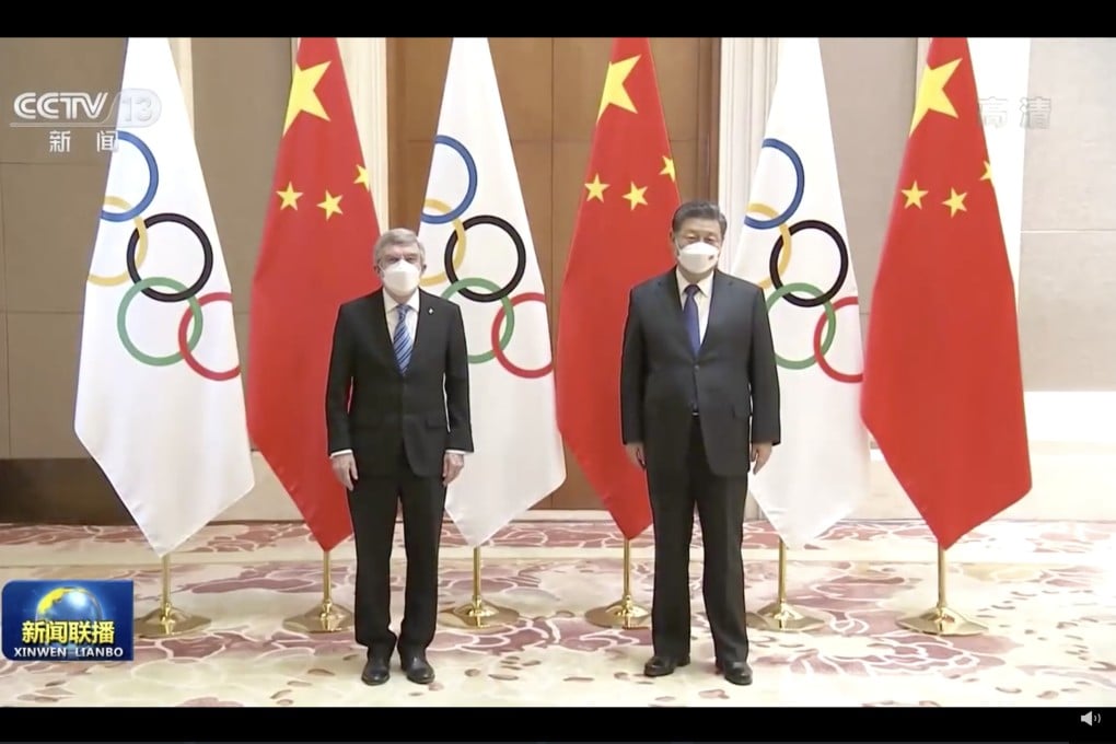 Chinese President Xi Jinping meets International Olympic Committee chief Thomas Bach on Tuesday. Photo: Handout