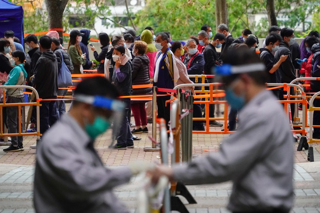 Thousands of residents on Kwai Chung Estate are still under lockdown for daily Covid-19 testing. Photo: Felix Wong