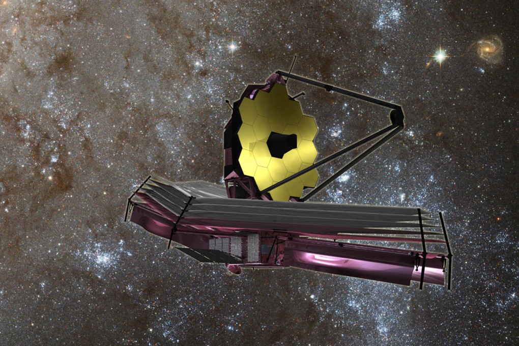Nasa’s James Webb Space Telescope, seen here in an artist’s rendition, reached its orbital destination on Monday. Image: Nasa via AFP