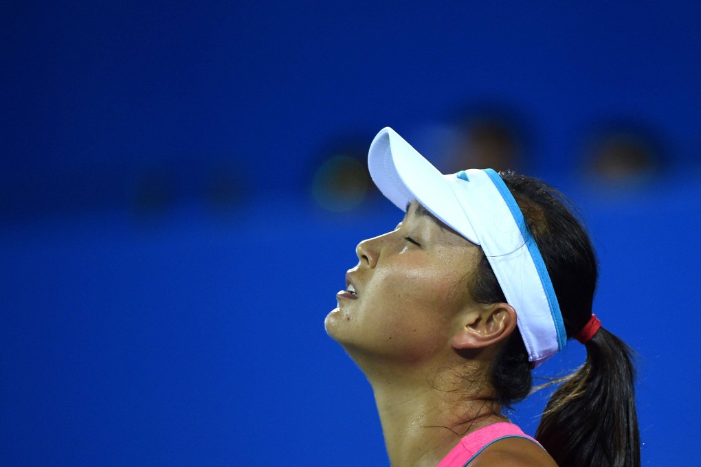 A ban on T-shirts and banners showing support for Peng Shuai has now been reversed. Photo: AFP