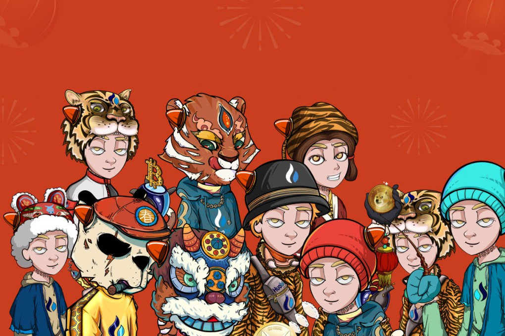 Huobi Global’s Lunar New Year campaign features tiger-themed non-fungible token avatars. Photo: Huobi