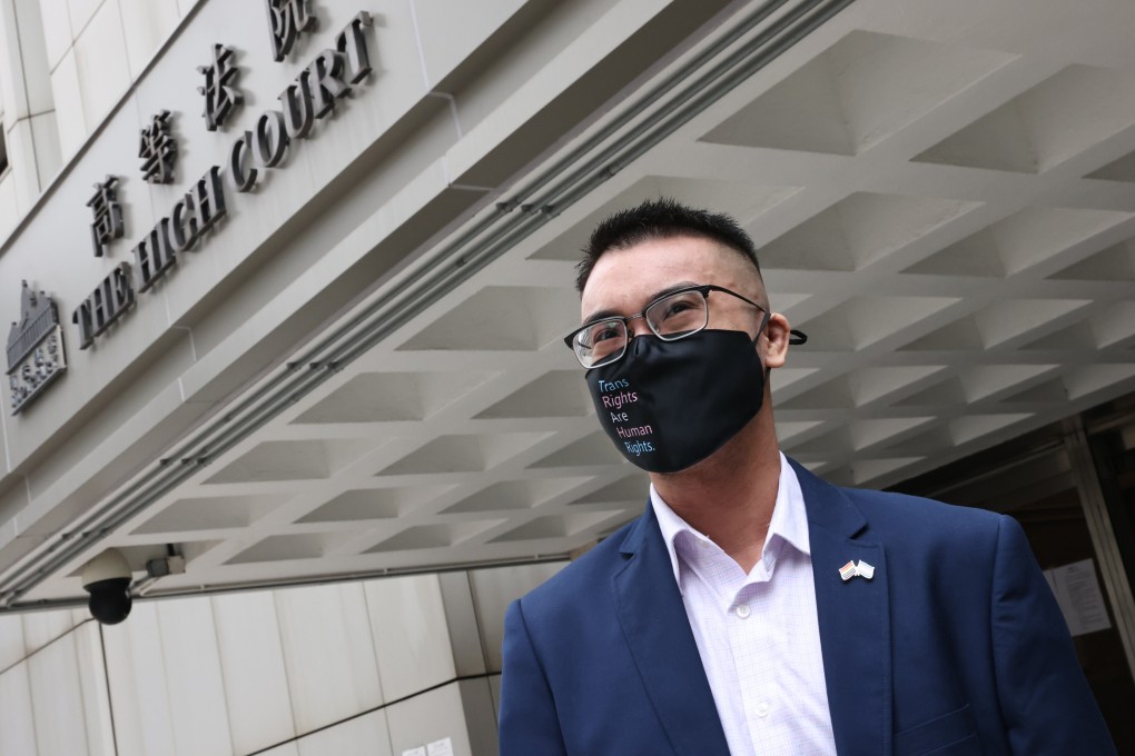 Henry Tse, a transgender man appealing to change his gender on his Hong Kong identity card, leaves High Court. Photo: K. Y. Cheng