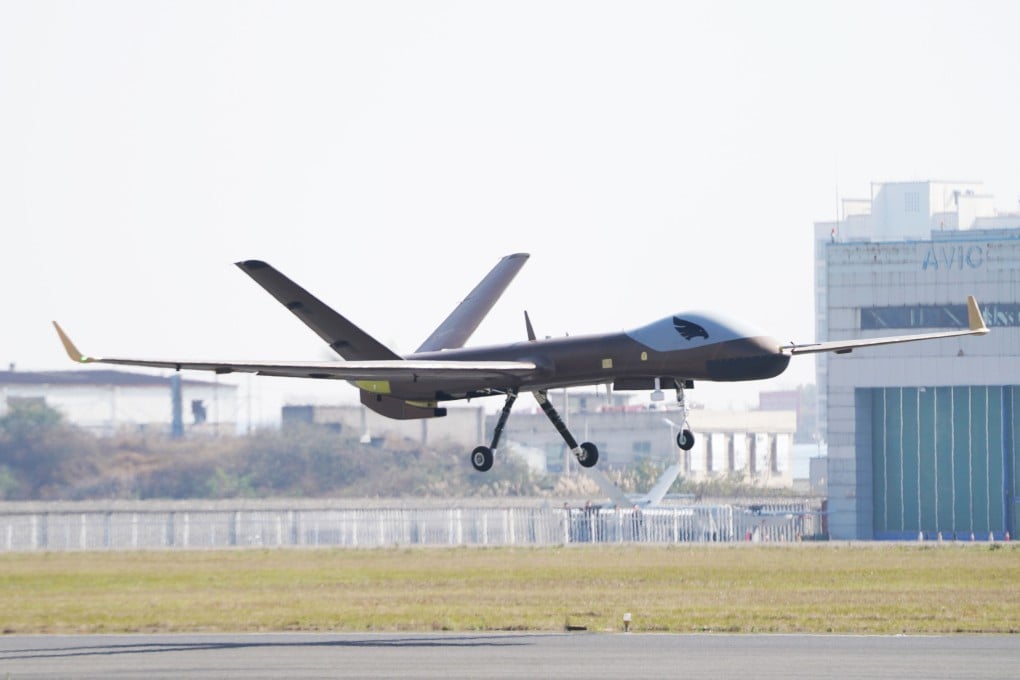 The Wing Loong-1E, a multi-purpose combat drone, completed its first flight on January 18. Photo: Weibo