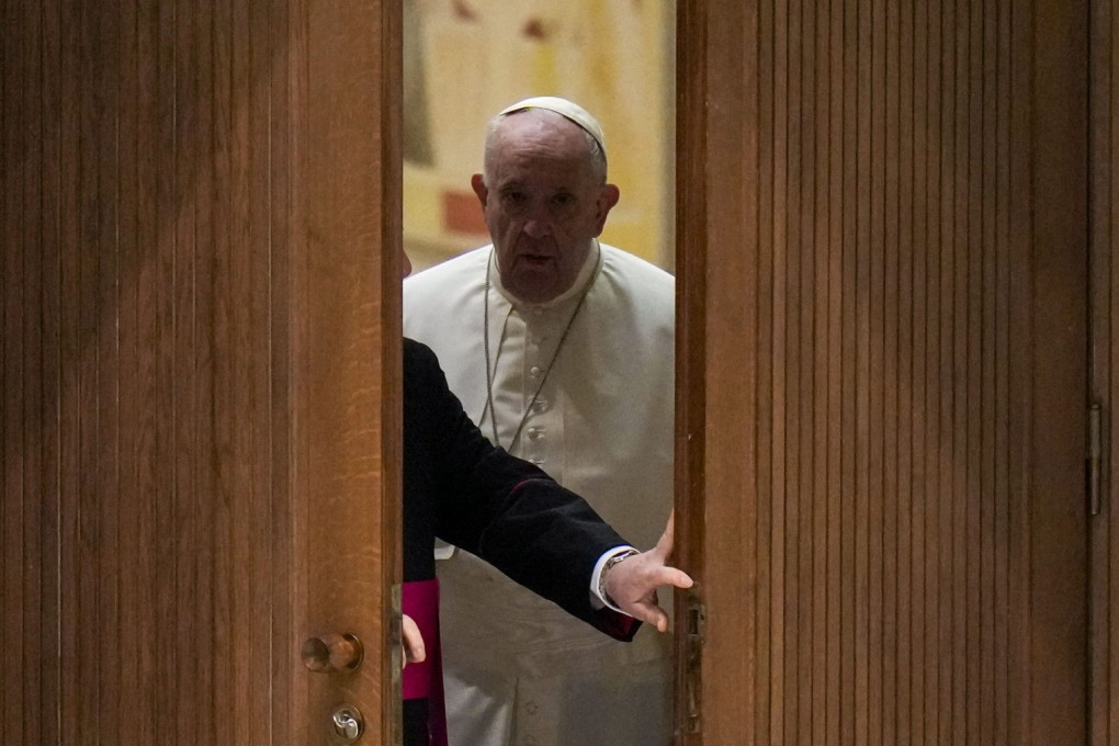 Pope Francis at the Vatican on Wednesday. He has denounced fake news about Covid-19 and vaccines. Photo: AP