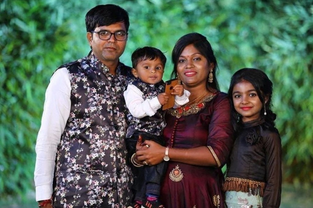 Jagdish Patel and his wife, Vaishali, are seen with their daughter, Vihangi, and son, Dharmik, in an undated family portrait. Photo:  RCMP via Reuters