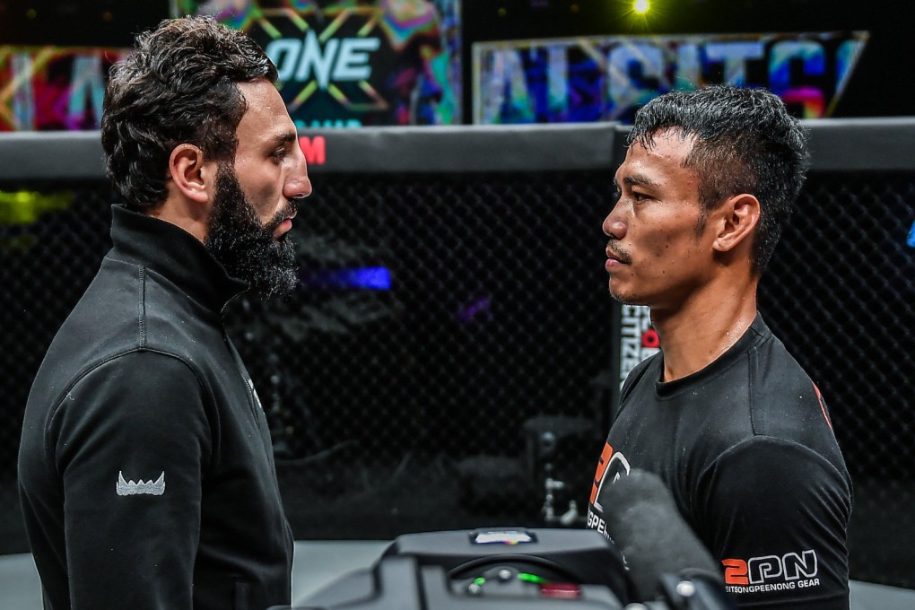 ONE featherweight kick-boxing grand prix finalists Chingiz Allazov (left) and Sitthichai square off after victories at ONE: Only the Brave in Singapore. Photos: ONE Championship