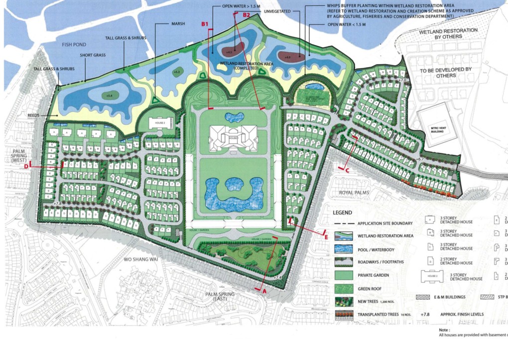 China Evergrande Group’s plan for a HK$4 billion mansion likened to the Palace of Versailles in Yuen Long, near Hong Kong’s border with Shenzhen. Photo: Handout