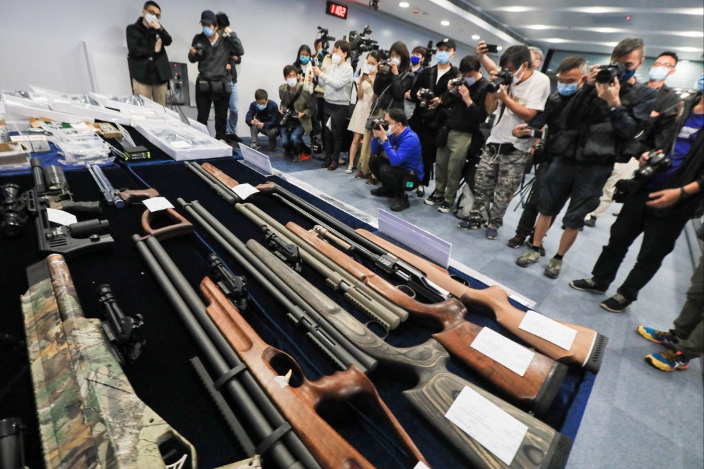 Customs said 13 fewer cases of illegal firearms, firearm component parts and ammunition detected in 2021. Photo: Felix Wong