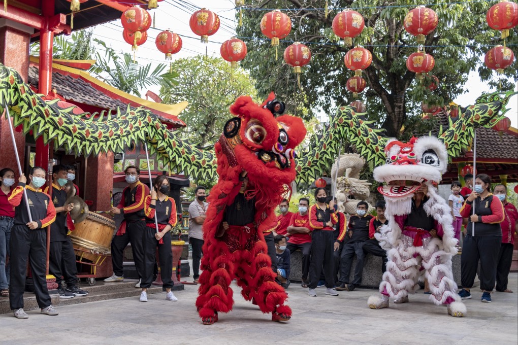 Chinese traditional Lion Dance during Lunar New Year celebrations in Bali, Indonesia. Photo: EPA