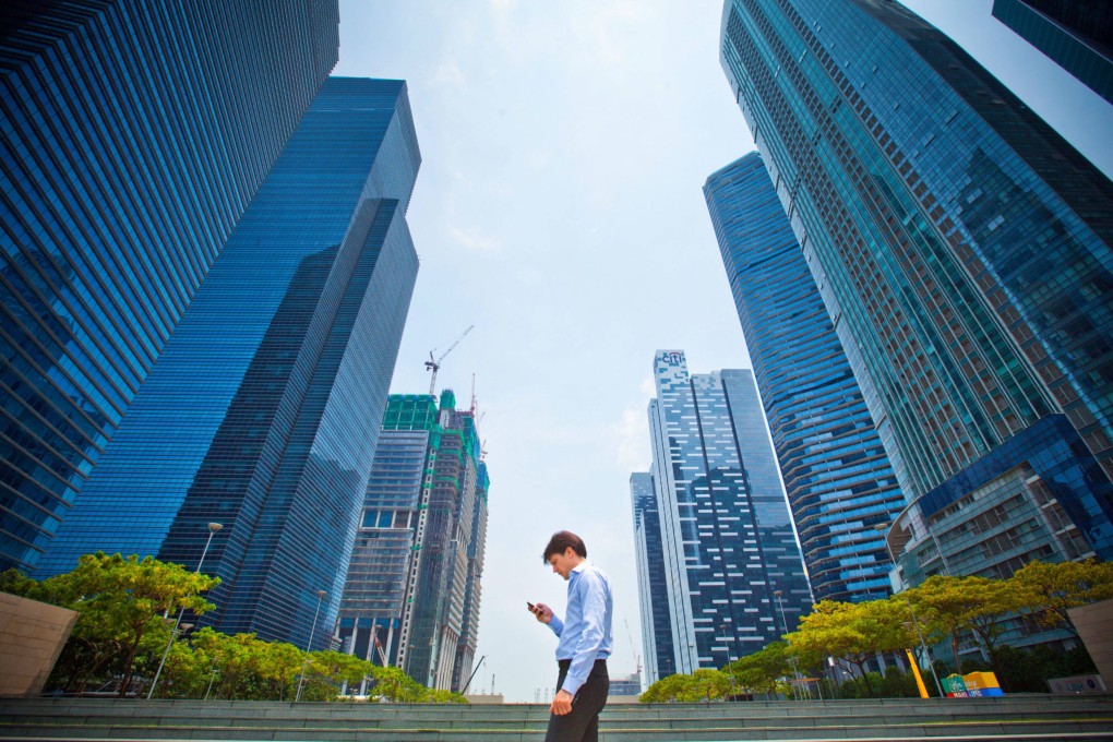 Office space in the financial hub is also likely to lead the rest of the region, with lease prices set to increase by 10 per cent this year, according to CBRE. Photo: Bloomberg