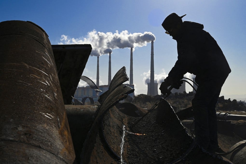 A coal-powered power station in Zhangjiakou, in China’s northern Hebei province. Photo: AFP