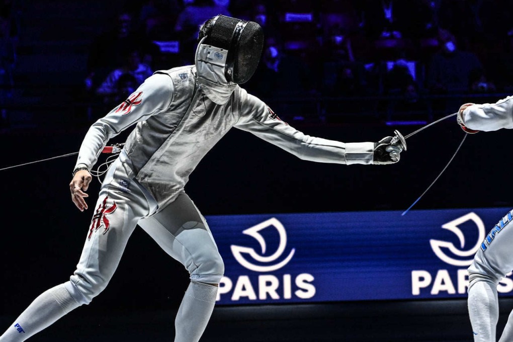 Hong Kong foil fencer Edgar Cheung Ka-long in the men’s individual foil event final against Edoardo Luperi of Italy at the FIE World Cup in France. Photo: FIE