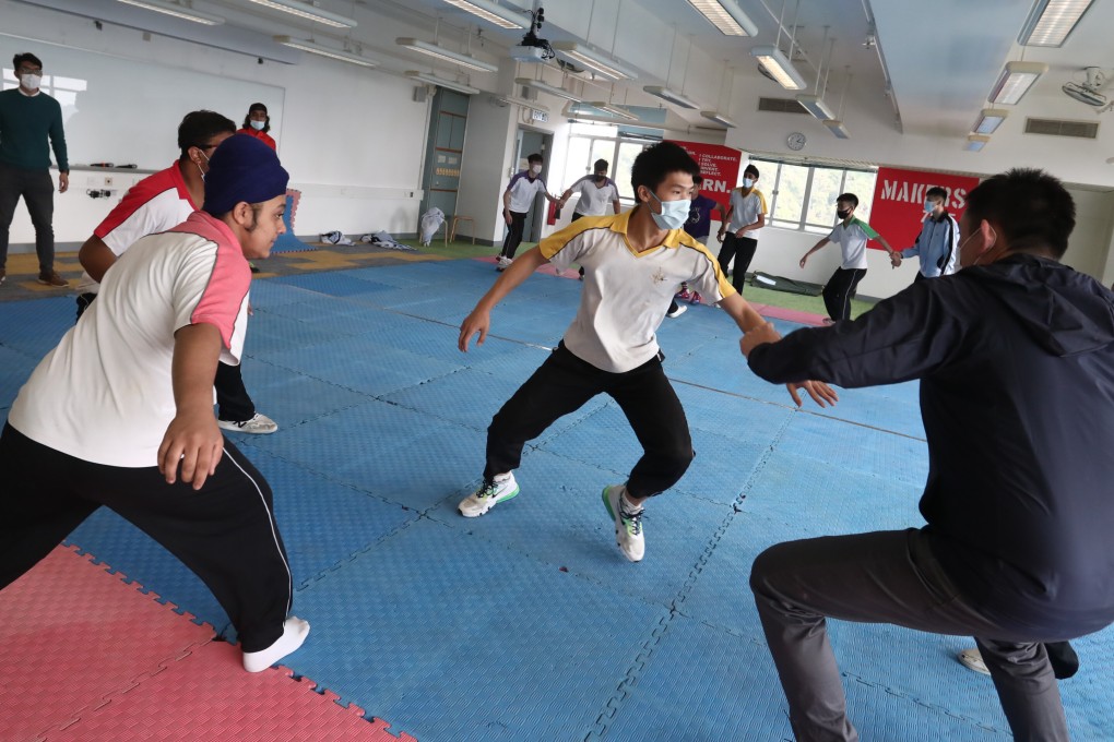 Kabadd class at Caritas Wu Chu Cheng-chung Secondary School in Pokfulam. Photo: Jonathan Wong