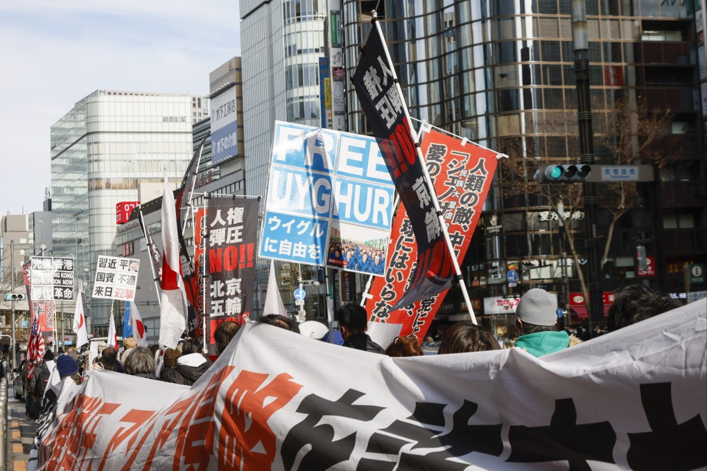 Activists protest against China’s human rights violations in Tokyo. Photo: ZUMA Press Wire/dpa