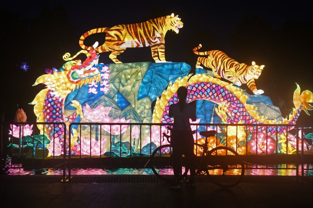 Lunar New Year lantern decorations at Singapore’s Gardens by the Bay. Photo: Xinhua