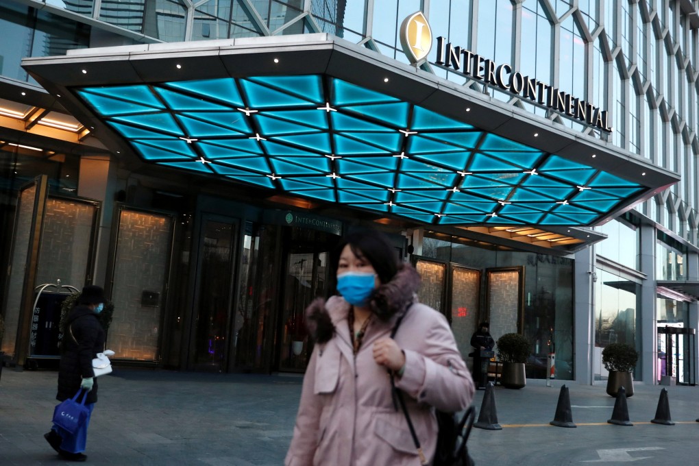 A hotel in Beijing on the eve of the Lunar New Year holiday. Photo: Reuters