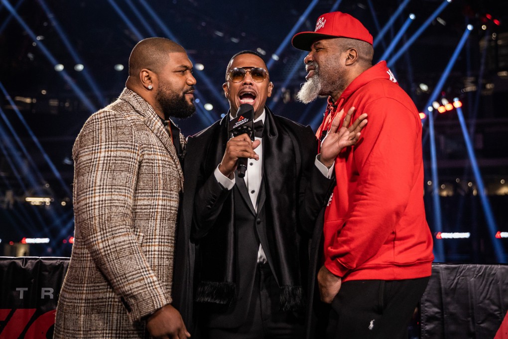 Quinton “Rampage” Jackson squares off with Shannon Briggs at a Triller event. Photo: Triller Fight Club
