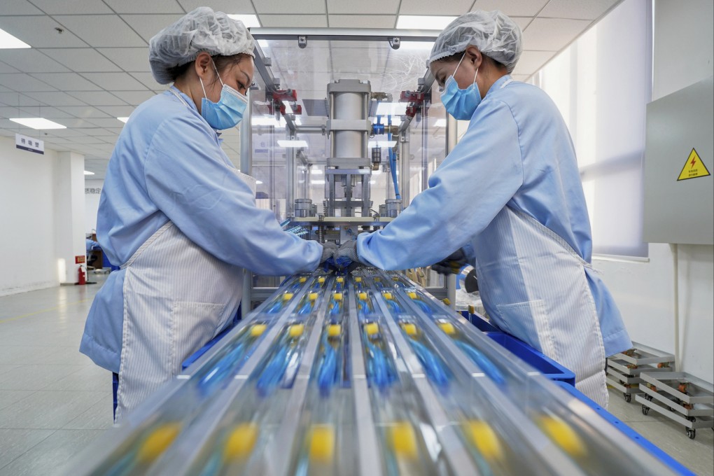 Expansion of China’s factory activities slowed in January amid repeated Covid-19 outbreaks and the seasonal disruption to production ahead of the Lunar New Year. Photo: AP