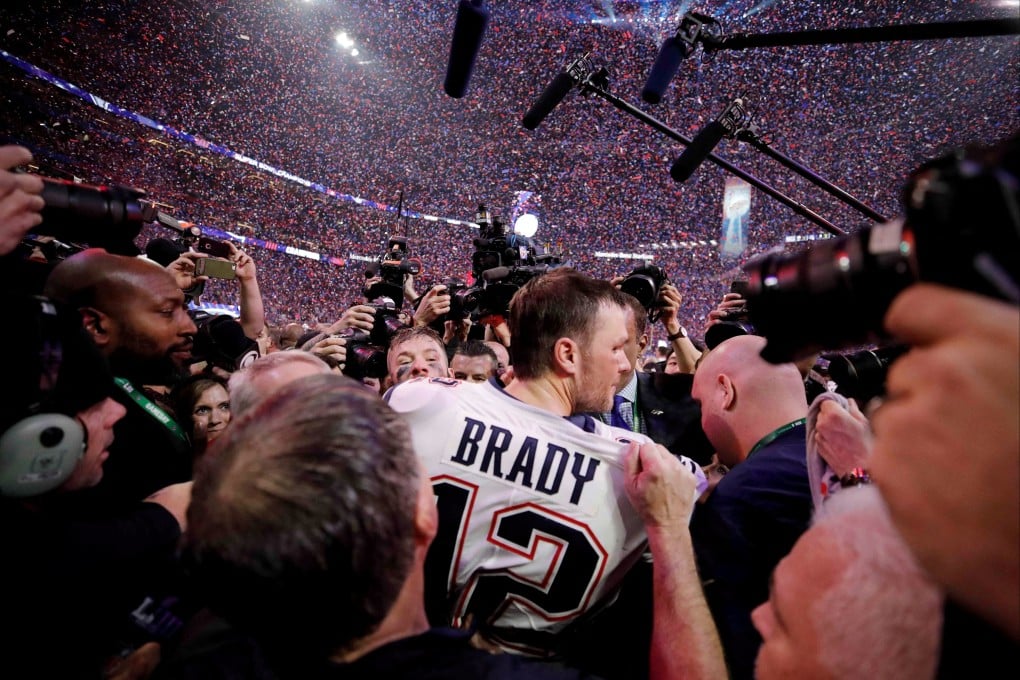 New England Patriots’ Tom Brady celebrates winning Super Bowl LIII. Photo: Reuters/Mike Segar