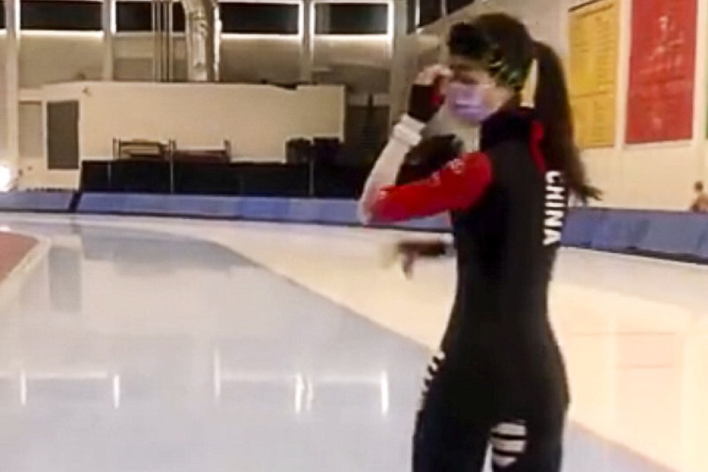 Taiwanese Olympic skater Huang Yu-ting posted a video of herself in the outfit with “China” placed prominently on the back. Photo: Weibo