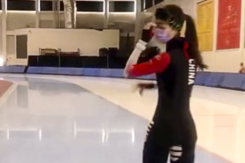 Taiwanese Olympic skater Huang Yu-ting posted a video of herself in the outfit with “China” placed prominently on the back. Photo: Weibo
