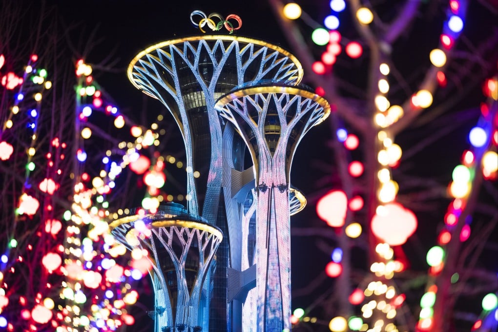 A general view of the Olympic Tower in Beijing ahead of the opening ceremony. Photo: dpa