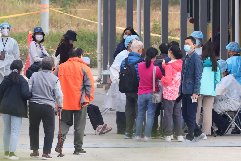People register at Penny’s Bay Quarantine Centre on Lantau Island on January 8. Photo: Dickson Lee