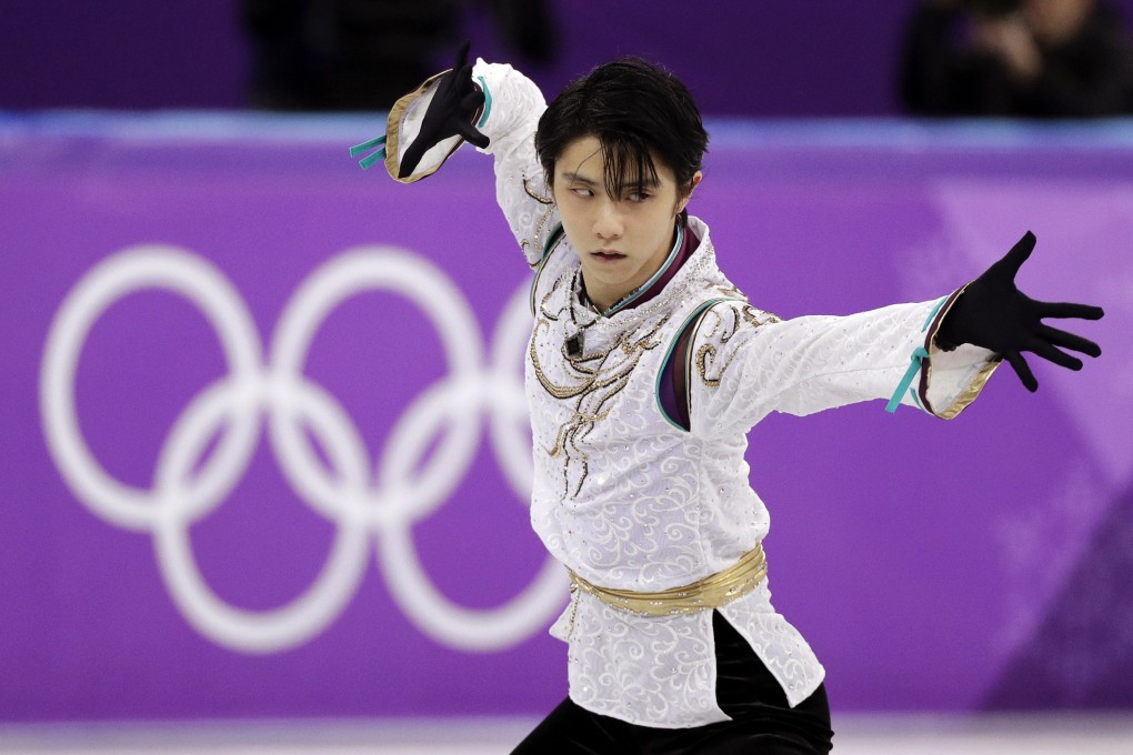 Yuzuru Hanyu of Japan performs during the men’s free figure skating final at the 2018 Winter Olympics in Gangneung. Photo: AP