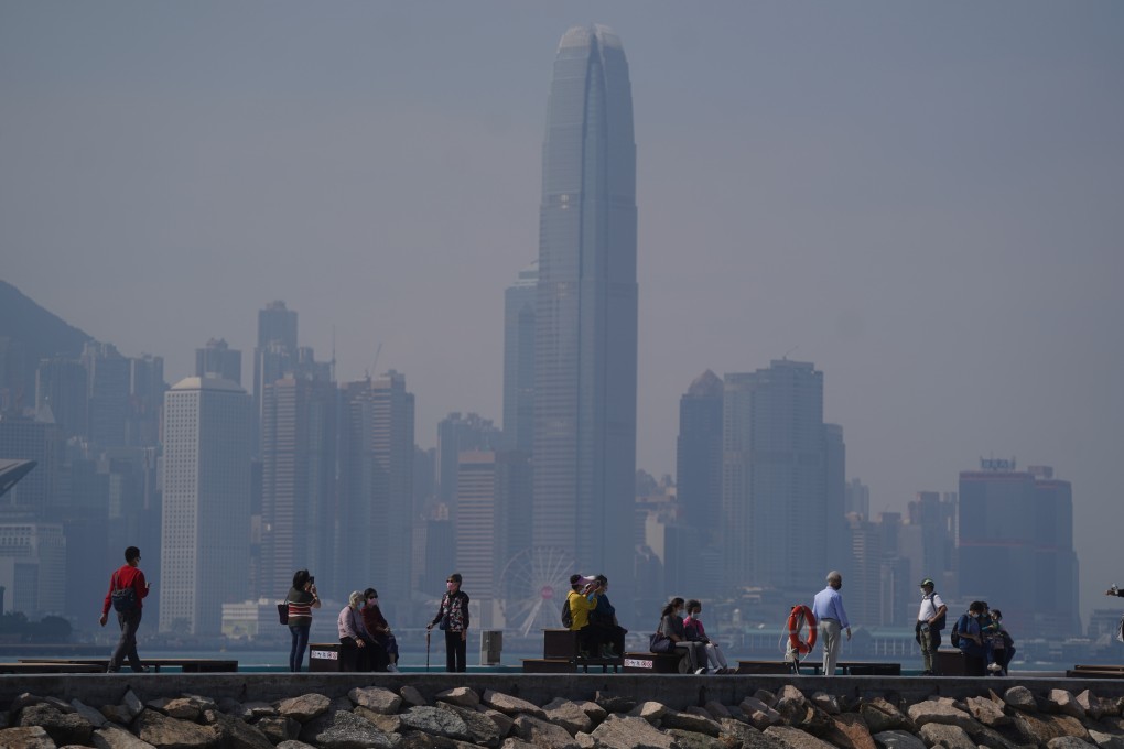 Air pollution is seen at Victoria Harbour. Picture taken at East Coast Park Precinct, Fortress Hill. Photo: SCMP / Sam Tsang