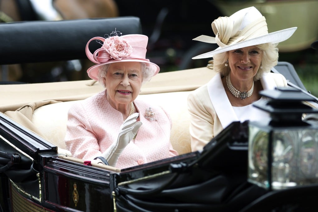 Britain’s Queen Elizabeth with Camilla, Duchess of Cornwall, at the Royal Ascot horse race meeting in Ascot, England, in 2013. Photo: AP