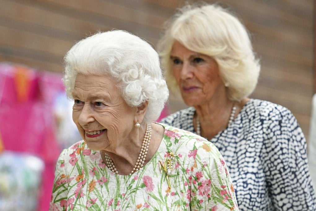 Britain’s Queen Elizabeth II, foreground, and Camilla, the Duchess of Cornwall. Photo: AP