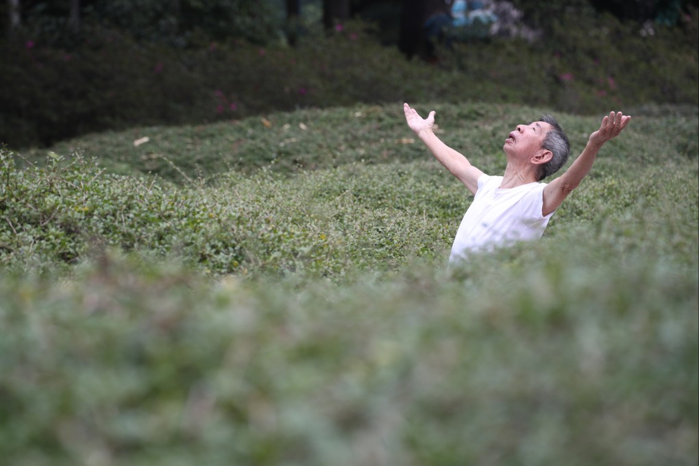 An elderly man exercises in Kowloon Park in Tsim Sha Tsui on January 1. The government’s Covid-19 policy means Hongkongers are missing out on opportunities to exercise and socialise, and might start to feel their age. Photo: Edmond So