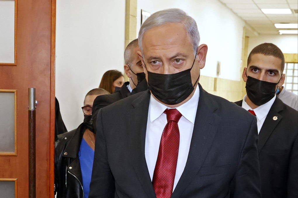 Former Israeli Prime Minister Benjamin Netanyahu leaves a Jerusalem courthouse in November. File photo: AP