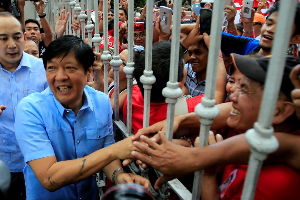 Ferdinand ‘Bongbong’ Marcos Jnr is the front runner in the Philippine presidential election to be held in May. Photo: Reuters