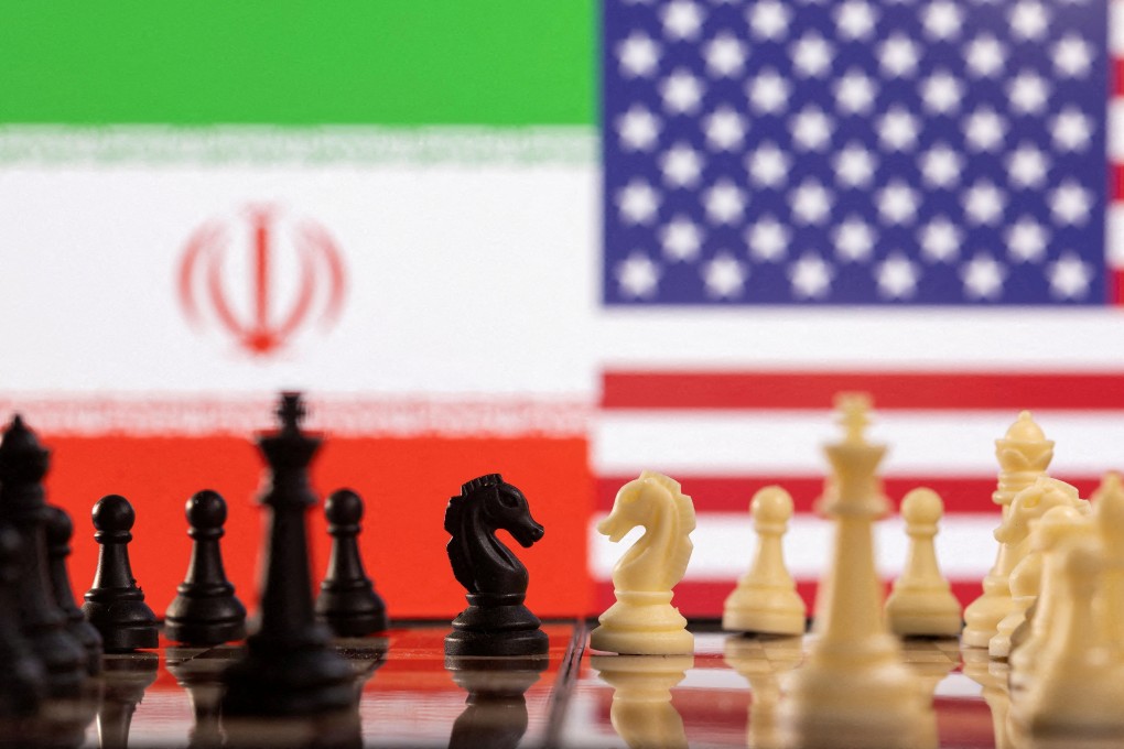 Chess pieces are seen in front of Iran and US flags. The future of the nuclear deal is still unclear, with international talks due to resume in Vienna on Tuesday. Photo: Reuters