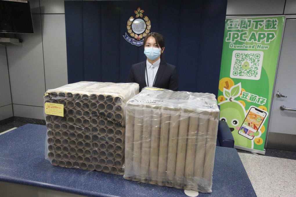 Fireworks seized by police at Hung Hom Police station. Photo: handout