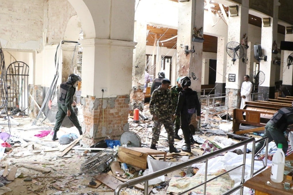 Security forces inspect a church hit by a bomb in Colombo, Sri Lanka in April 2019, when almost 300 people were killed in Easter Sunday blasts. Now a Sri Lankan court has ordered the release of a lawyer arrested over his alleged ties to the bombings and held for nearly two years on charges rights groups say lacked evidence. Photo: Getty Images