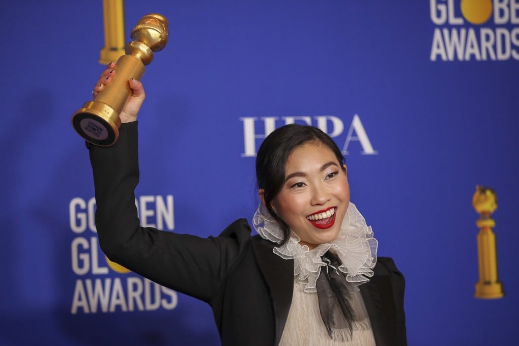 Awkwafina is seen backstage at the 77th Golden Globe Awards in Beverly Hills in January 2020. Photo: TNS
