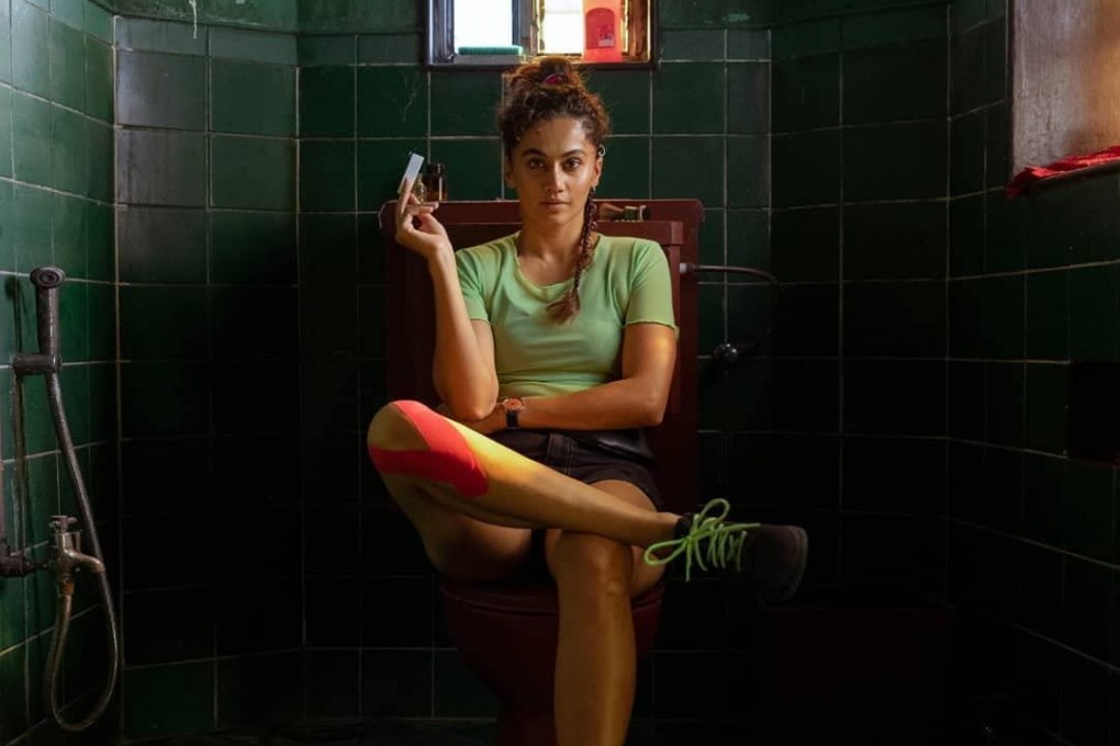 Taapsee Pannu in a still from Looop Lapeta a Hindi remake of the German classic Run Lola Run.