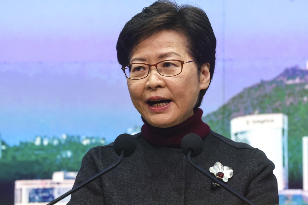 Chief Executive Carrie Lam said on Tuesday that next month’s leadership election would go ahead as planned. Photo: K. Y. Cheng