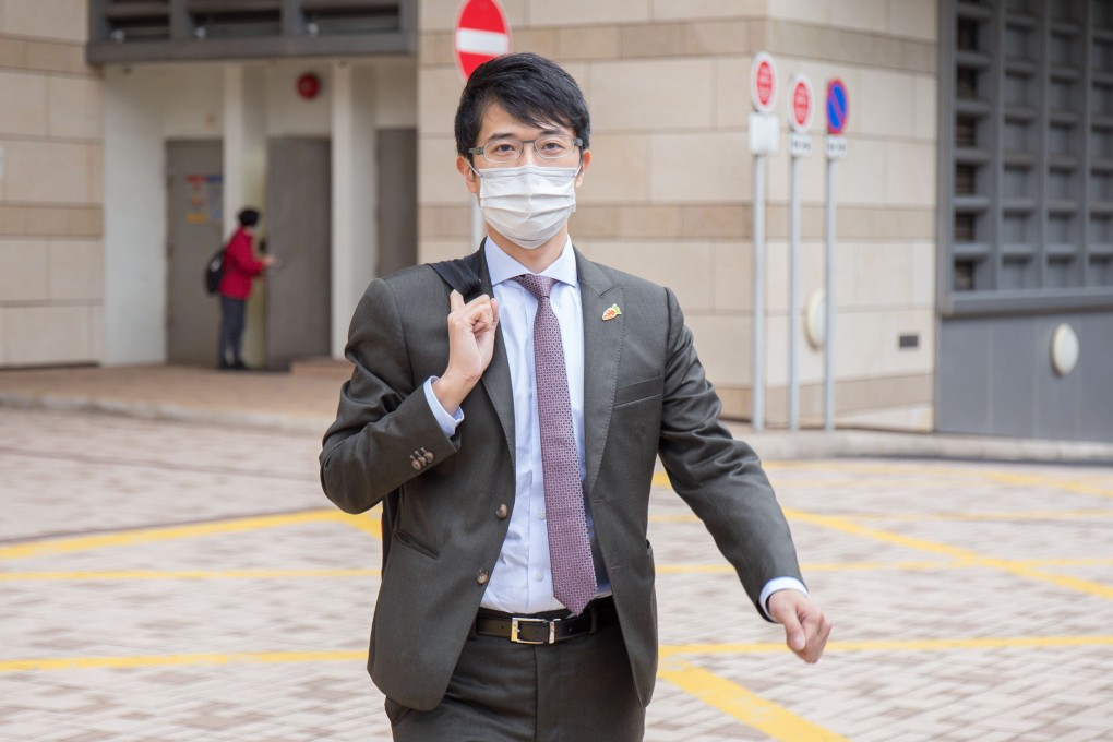 Solicitor Leo Yau leaves West Kowloon Court on Wednesday. Photo: Brian Wong