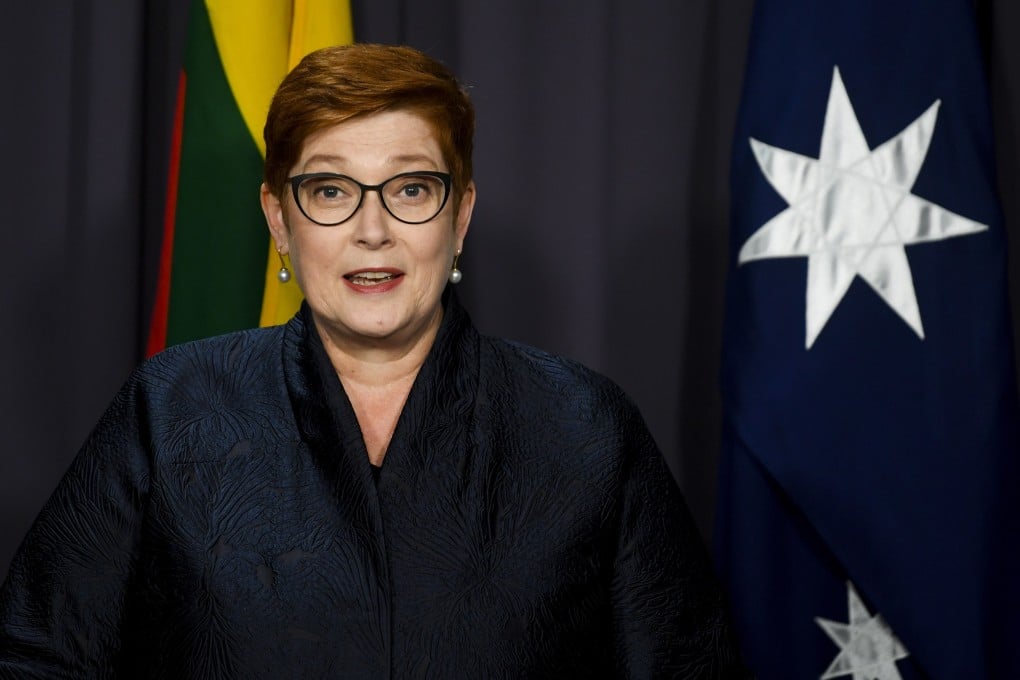 Foreign Minister Marise Payne says she has not held any talks with Taiwan about the possibility of renaming its representative office in Australia. Photo: AP