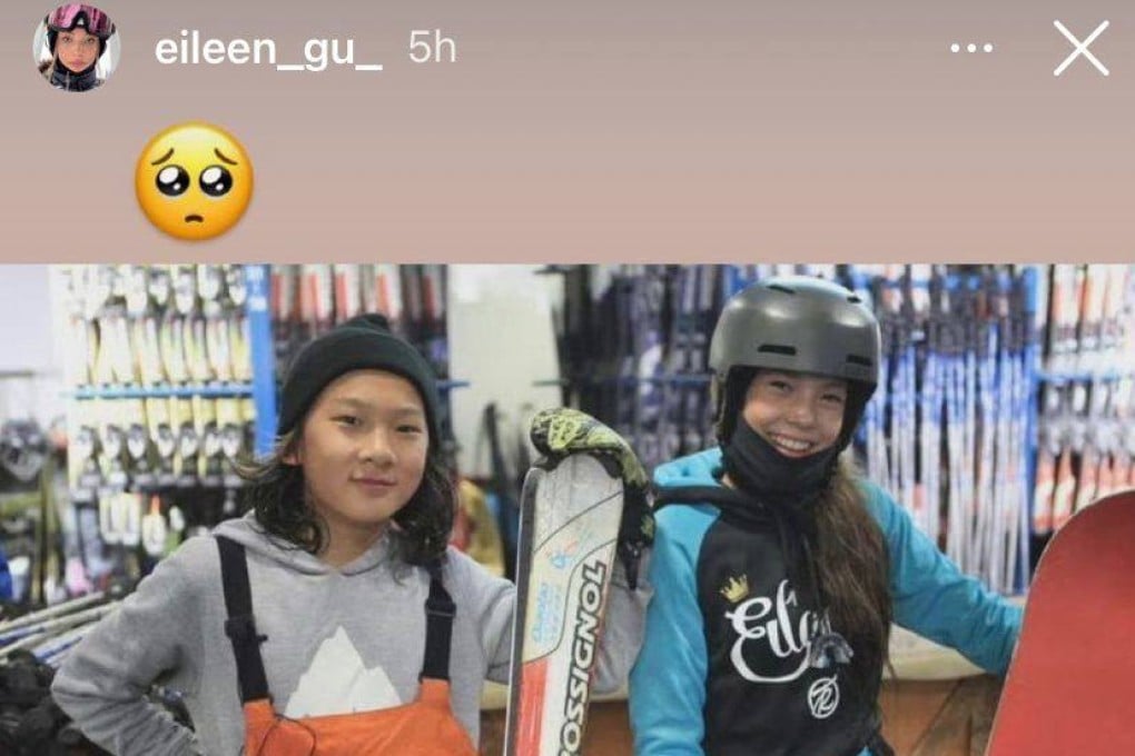 Eileen Gu posted a picture of her alongside Su Yiming from when they were younger. Photo: Instagram/@eileen_gu_
