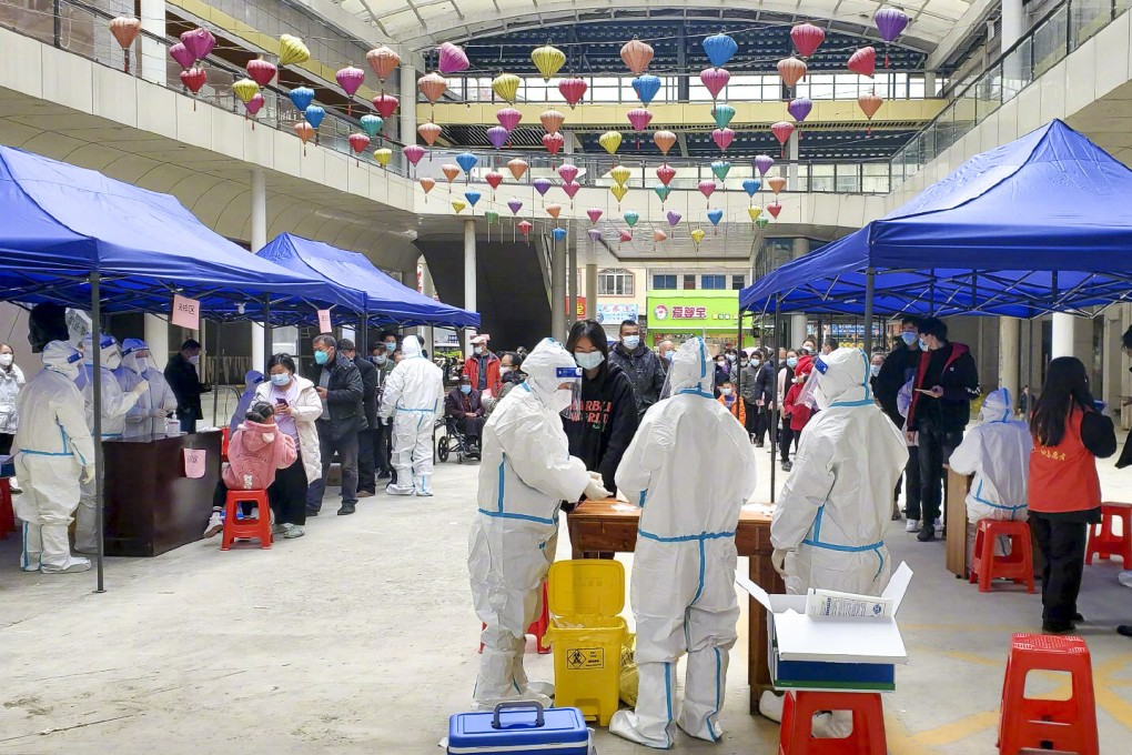 Covid-19 testing in the city of Baise, in the Guangxi region of southern China. Photo: Handout